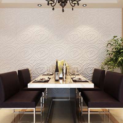 Durable interior wall decor material waterproof 3d pvc wall panel for home